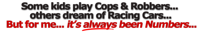 Some Kids Play Cops and Robbers... Others Dream Of Racing Cars... But For Me... It Was Always Numbers...